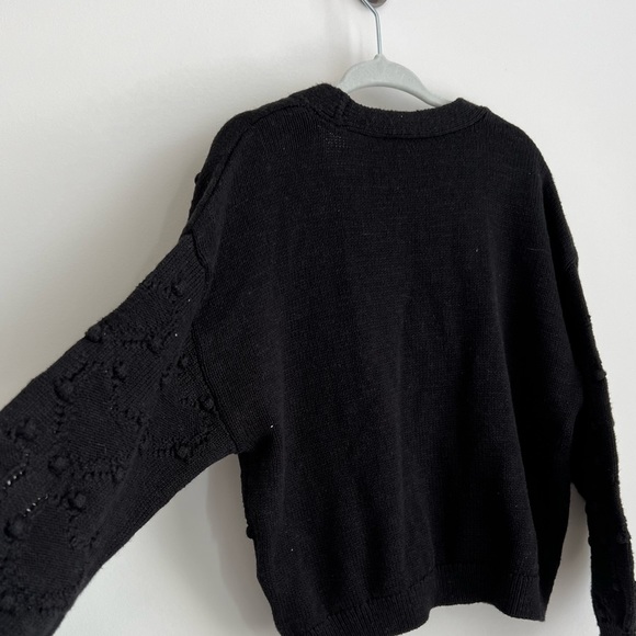 Zara Girl Black Knit Cardigan Size 3-4 Years NEW - Picture 4 of 5